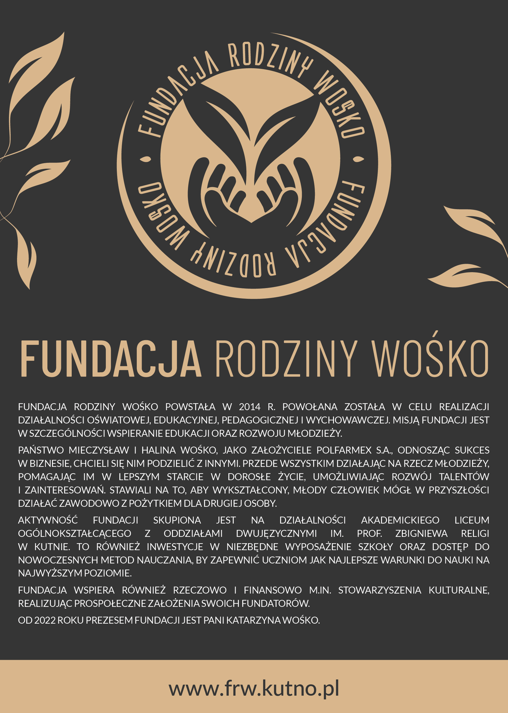  Przekaż 1,5% podatku Fundacji Rodziny Wośko