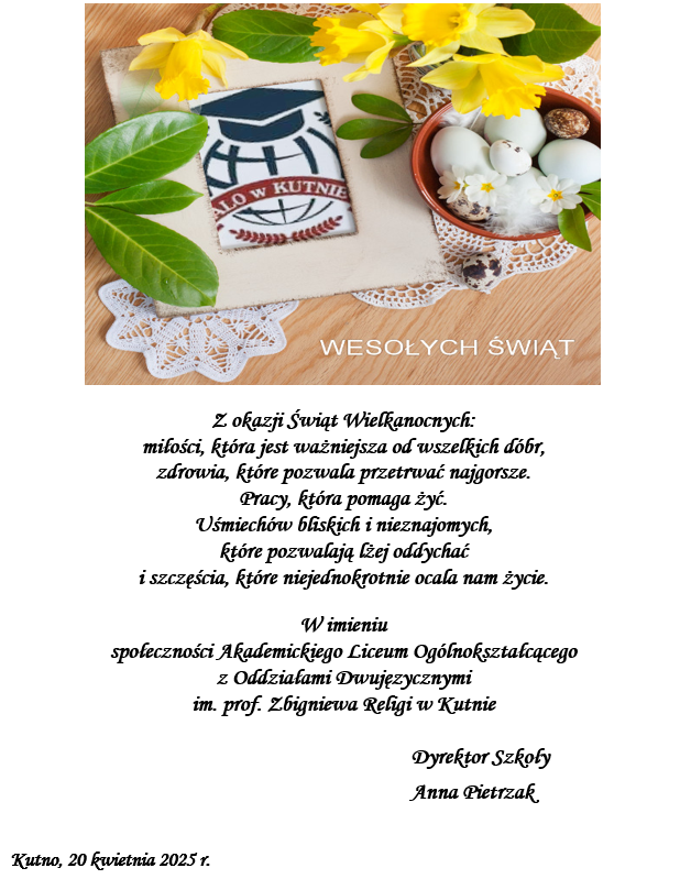 Życzenia WIELKANOCNE